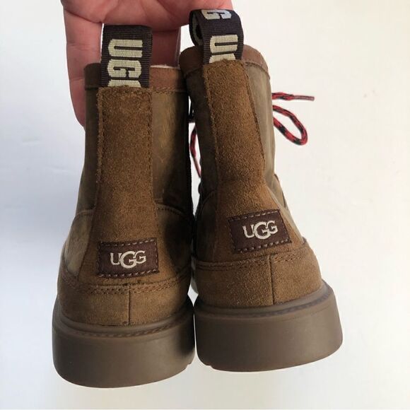 UGG Robley red lace up leather boots NWOT size 37 - Picture 6 of 12